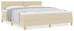 vidaXL Κρεβάτι με Βάση Στρώματος Κρεμ 180x200 εκ. Ύφασμα