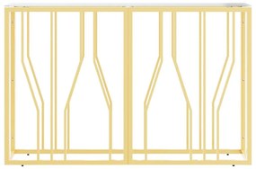 Τραπέζι Κονσόλα 110x30x70 εκ. από Ανοξείδωτο Ατσάλι και Γυαλί - Χρυσό