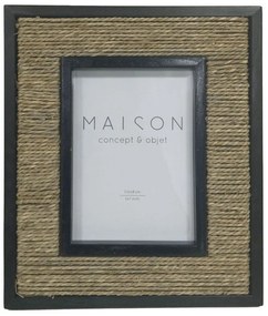 Κορνίζα Για Φωτογραφία 13x18cm Juno 032638 29x25x2cm Natural-Black Γυαλί,Seagrass