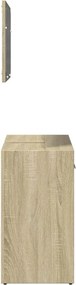 vidaXL Σετ Επίπλων Μπάνιου 2 Τεμαχίων Sonoma Δρυς Επεξεργασμένο Ξύλο
