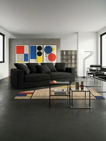 Καναπές Pilo Διθέσιος-140φ 90β εκ.-Μαύρο