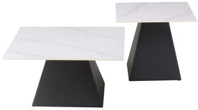 ΤΡΑΠΕΖΙΑ ΣΑΛΟΝΙΟΥ QUBER HM18260.01 ΚΕΡΑΜΙΚΑ TOP ΟΨΗ ΛΕΥΚΟ ΜΑΡΜΑΡΟ-ΤΕΤΡΑΓΩΝΑ