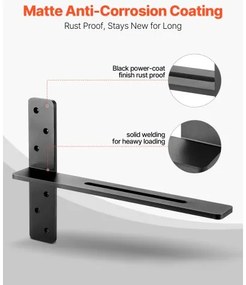 VEVOR 2 Pcs Shelf Brackets 18 inch / 457.2 mm Heavy Duty Floating Shelf Brackets