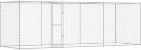 vidaXL Κλουβί σκύλου Ασημί 600 x 200 x 200 εκ. Επικαλυμμένος Χάλυβας