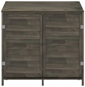 vidaXL Αποθήκη Κήπου Ανθράκι 102 x 52 x 112 εκ. από Μασίφ Ξύλο Ελάτης