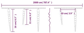 ΦΩΤΑΚΙΑ ΣΤΑΛΑΚΤΙΤΕΣ ΧΡΙΣΤ. 200LED ΨΥΧΡΟ ΛΕΥΚΟ 20Μ. ΑΚΡΥΛΙΚΟ PVC 356228