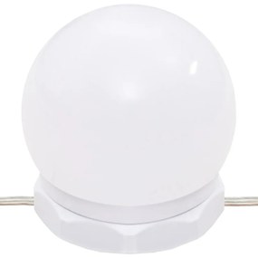 vidaXL Μπουντουάρ Σετ με LED Γκρι σκυροδέματος από Επεξεργασμένο Ξύλο