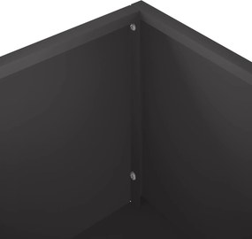 vidaXL Γλάστρα Κήπου 2 τμχ. Μαύρο 100 x 20 x 49 εκ