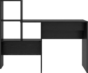 vidaXL Γραφείο Μαύρη Οξυά 131,5 x 50 x 106,5 cm Επεξεργασμένο Ξύλο