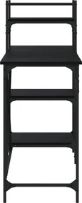 vidaXL Γραφείο Υπολογιστή με Ράφια Μαύρο 120 x 47 x 109 εκ.