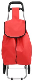 vidaXL Καρότσι Αγορών Κόκκινο 35 x 28 x 92 εκ. Ύφασμα Oxford