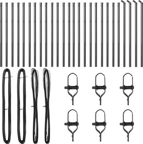 vidaXL Στύλος Περιφράξεων 26 pcs Γκρι 3,2 x 3,2 x 120 εκ