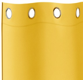 vidaXL Κουρτίνες 2 pcs κίτρινο μουσταρδί 175 x 140 εκ. Πολυεστέρας