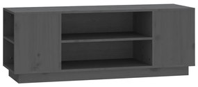 vidaXL Έπιπλο Τηλεόρασης Γκρι 110x35x40,5 εκ. από Μασίφ Ξύλο Πεύκου