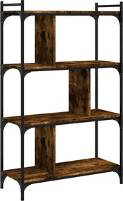 vidaXL Βιβλιοθήκη 4 Επιπέδων Καπνιστή Δρυς 76x32x123 εκ. Επεξ. Ξύλο