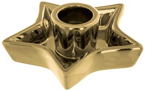 Χριστουγεννιάτικο Κηροπήγιο (Φ10.5x3.5) A-S Star Gold 152357C