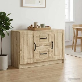 vidaXL Πλαϊνό γραφείο Sonoma Δρυς 89 x 34,5 x 57 εκ.