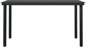 vidaXL Σετ Τραπεζαρίας Κήπου 5 Τεμαχίων Μαύρο