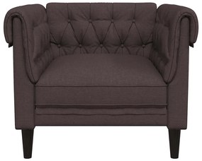 vidaXL Πολυθρόνα Chesterfield Σκούρο Καφέ Υφασμάτινη
