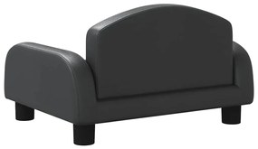 vidaXL Καναπές Παιδικός Μαύρος 50 x 40 x 30 εκ. από Συνθετικό Δέρμα
