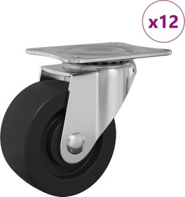 vidaXL Στρόφιγγα 12 pcs Ασημί 60 x 60 x 50 χλστ Σίδερο και νάιλον