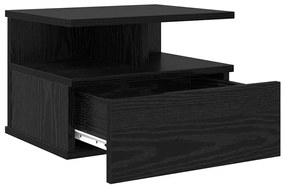 vidaXL Κρεβάτι με Float με συρτάρι 2 pcs Μαύρη Οξυά 40 x 31 x 27 εκ.