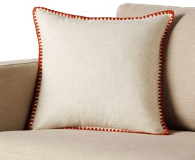 Μαξιλαροθήκη 874/3 Orange Gofis Home 43X43 Λινό-Πολυέστερ