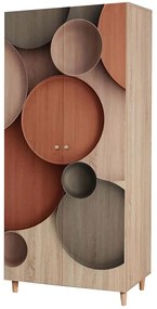 Ντουλάπα Δίφυλλη Lidya 869VEL8683 90x52x192cm Multi Δίφυλλη