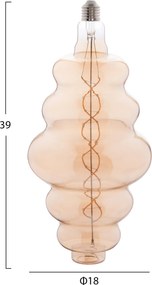 ΛΑΜΠΤΗΡΑΣ LED FILAMENT 8W E27 3000K GOLD COLOR DIMMABLE  HM4056.02