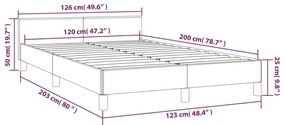 Πλαίσιο Κρεβατιού με Κεφαλάρι Μαύρο 120x200 εκ. Βελούδινο - Μαύρο