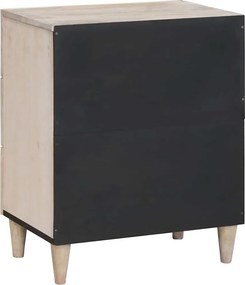 vidaXL Κομοδίνο Λευκό 50 x 33 x 62 εκ. Επεξεργασμένο Ξύλο