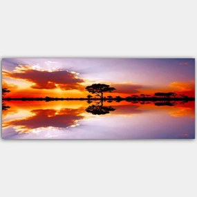 Πίνακας Καμβάς 451ERN1239 120x50cm Multi Wallity Οριζόντιοι Ξύλο, Καμβάς