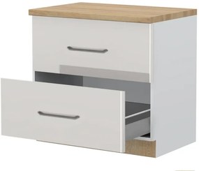 Επιδαπέδιο ντουλάπι Modena R-90-2MBOX-Λευκό - Γκρι ανοιχτό - 90.00Χ60.00Χ88.00cm