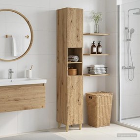vidaXL Ντουλάπι Μπάνιου με Ανοιχτό Ράφι DELFT Artisan Δρυς