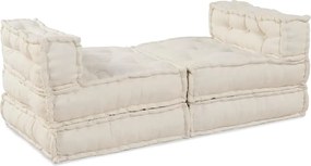 vidaXL Μονάδα Μοντέρνου Καναπέ 4 pcs Κρεμ Ύφασμα