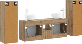 vidaXL Σετ Επίπλων Μπάνιου 5 τμχ. Artisan Δρυς 33 x 34,5 x 100 εκ