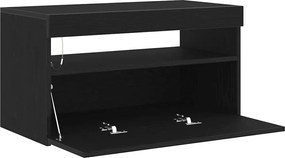 vidaXL Ντουλάπι TV Μαύρη Οξυά 75 x 35 x 40 εκ. Επεξεργασμένο ξύλο