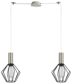 Φωτιστικό Οροφής Δίφωτο Homelighting 77-8438 Nickel