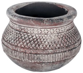 Artekko Artekko Pot Κασπώ από Τερακότα σε Γκρι Πατίνα (25x25x18)cm 460166