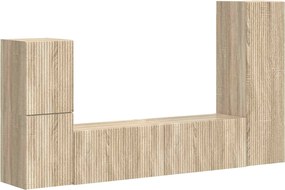 vidaXL Σετ επίπλου τηλεόρασης 4 pcs Δρύς Sonoma Επεξεργασμένο ξύλο