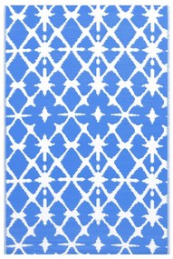 χαλί εξωτερικού χώρου ARAKIL μπλε και λευκό 190x290 cm PP - Μπλε