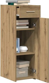 vidaXL Πλαϊνό γραφείο με συρτάρι Artisan Oak 30 x 42,5 x 93 εκ.