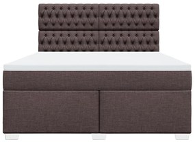 ΚΡΕΒΑΤΙ BOXSPRING ΜΕ ΣΤΡΩΜΑ ΣΚΟΥΡΟ ΚΑΦΕ 180X200 ΕΚ ΥΦΑΣΜΑΤΙΝΟ 3290577