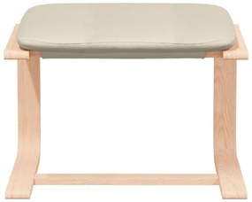 vidaXL Πολυθρόνα Relax Κρεμ Υφασμάτινη με Υποπόδιο