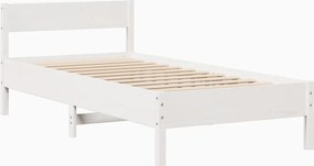 vidaXL Σκελετός Κρεβ. Χωρίς Στρώμα Λευκό 90x200 εκ Μασίφ Πεύκο