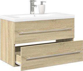 vidaXL Σετ Επίπλων Μπάνιου 2 Τεμαχίων Sonoma Δρυς Επεξεργασμένο Ξύλο