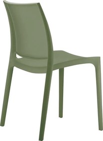 Καρέκλα Πολυπροπυλενίου Maya Olive Green 44Χ50Χ81εκ.