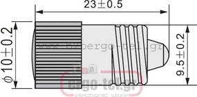 Λαμπάκι LED βιδωτό (Ε10) 0,25W 230V λευκό τύπος LΕ230W xindali
