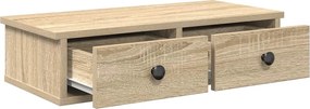 vidaXL Ράφι τοίχου με συρτάρια Δρυς sonoma 60x28x15 cm