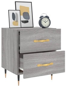 vidaXL Κομοδίνο Γκρι Sonoma 40 x 35 x 47,5 εκ. από Επεξεργασμένο Ξύλο